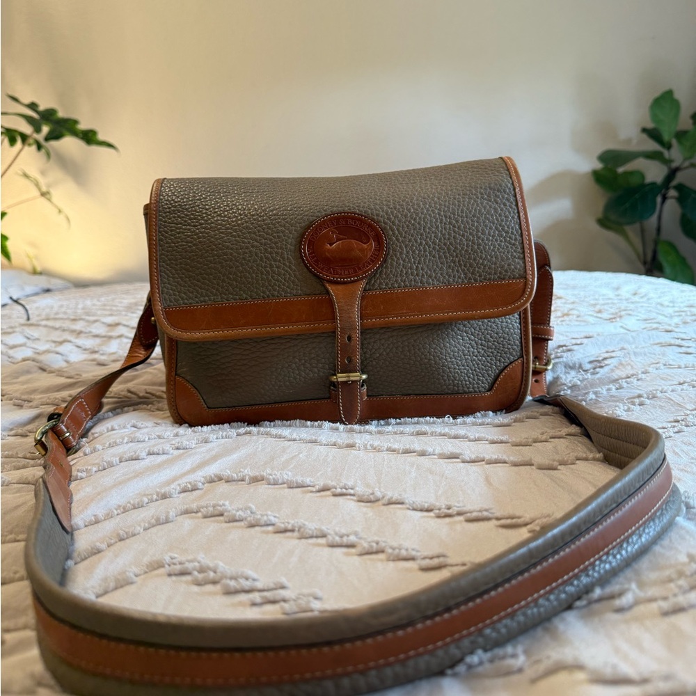 Dooney & Bourke Gray and Tan Crossbody Bag